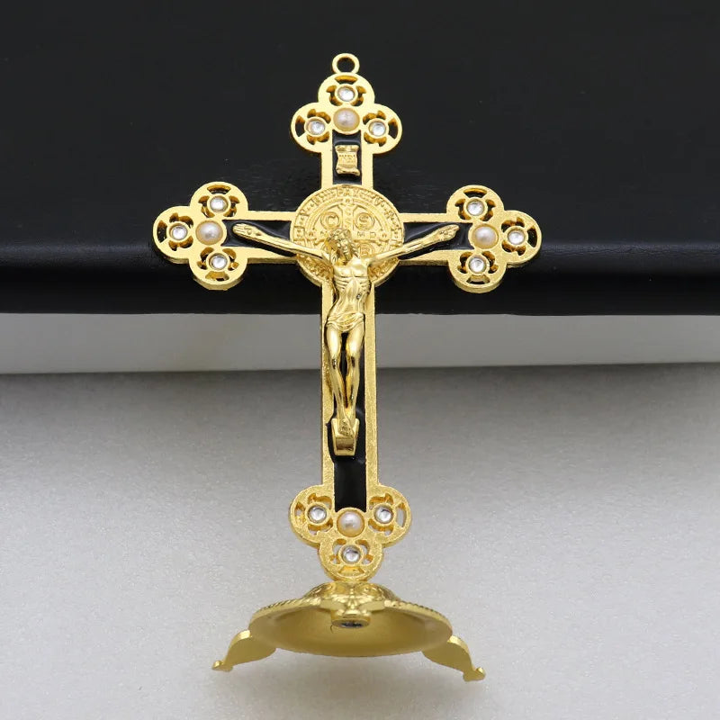 Home and Office Desktop Metal Decorations, Car Carvings, Creative Handicrafts, Ornaments and Ornaments Oasis Select 14Cm gold black shown in picture