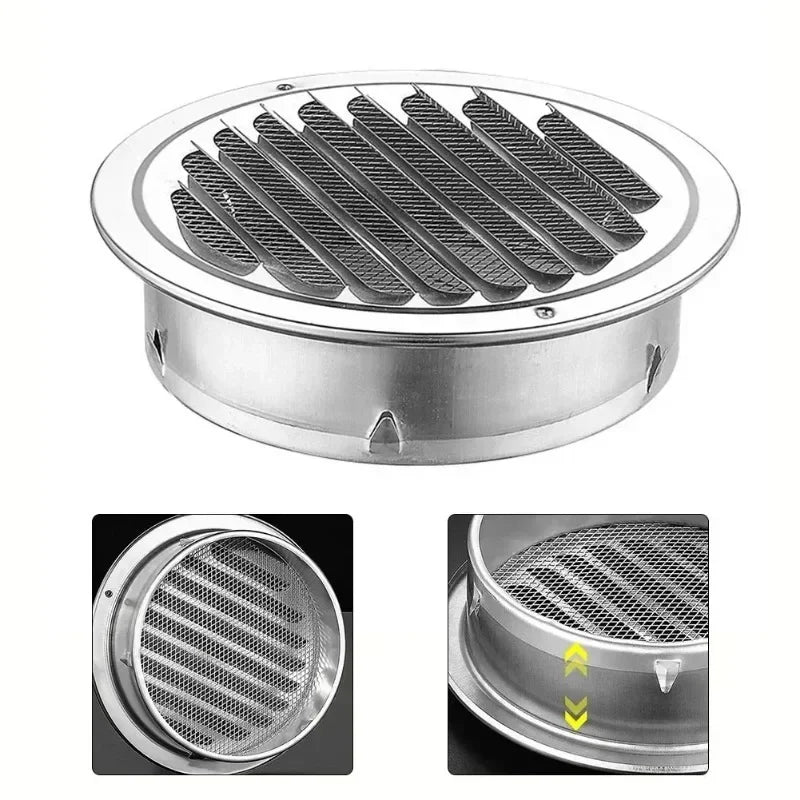 70-300mm Stainless Steel Wall Ceiling Air Vent Exhaust Hood Ducting Ventilation Waterproof Vents Cap Grille Cover Oasis Select