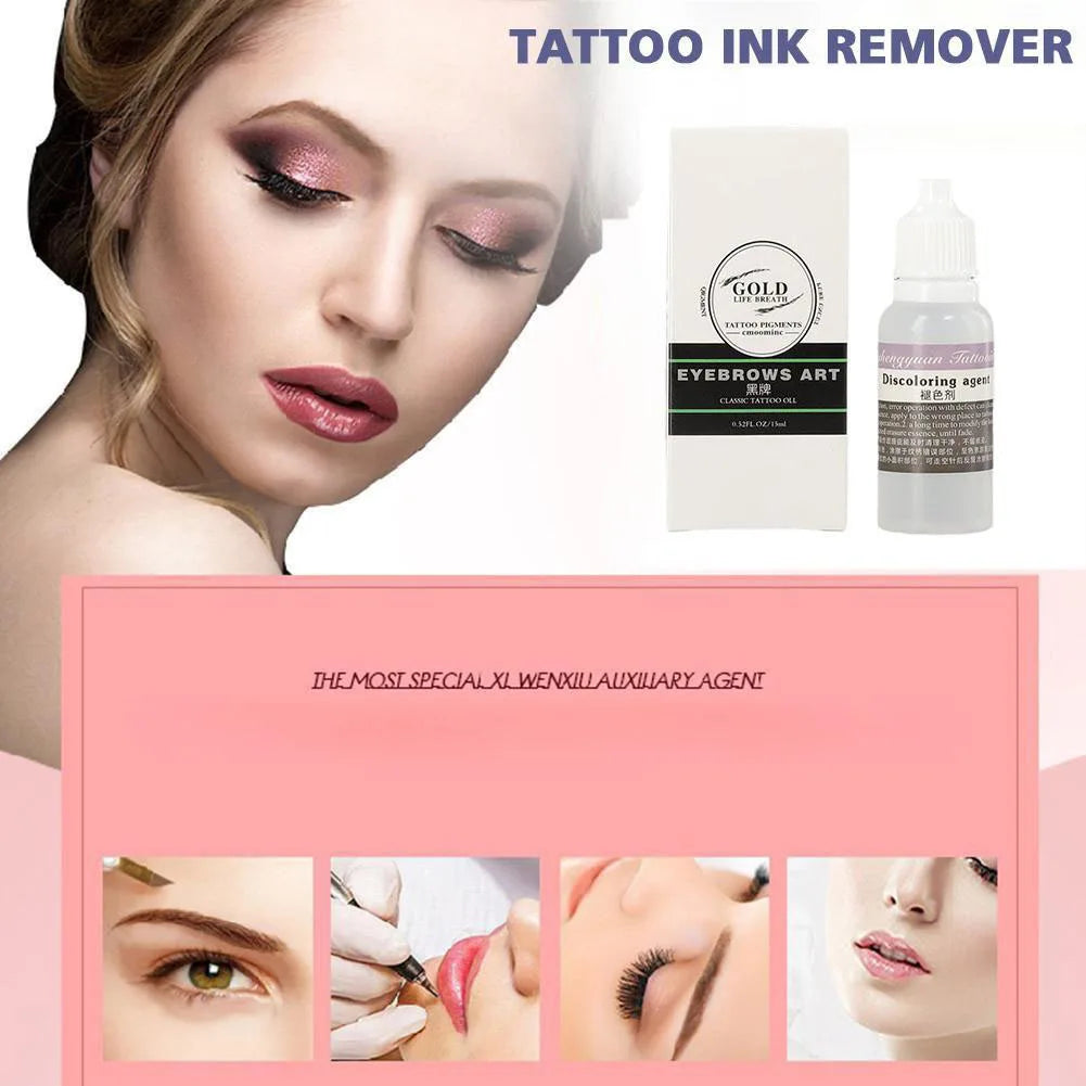 Painless Tattoo Remover & Fading Agent, Tattoo Removal Oil to Effectively & Gradually Fade Tattoos,Eyebrow Color Remover Agent Oasis Select