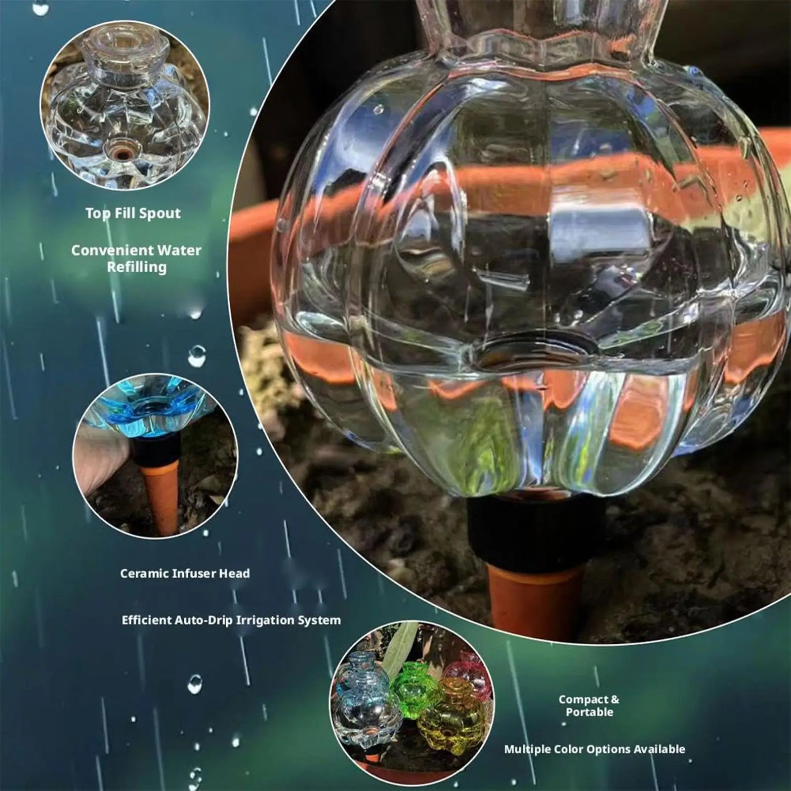 Self Watering Automatic Drip Irrigation System Watering Flower Plant Irrigation Device Creative Indoor Drip Home Garden Supplies Oasis Select