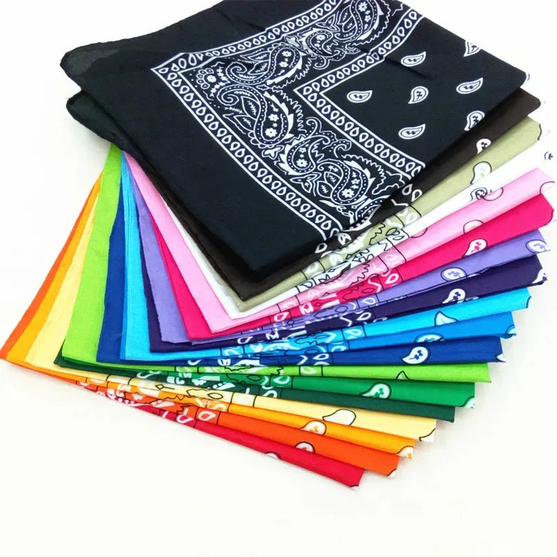 1/4/6Pcs Fashion Hip HopBlend Bandana Square Scarf Black Red Paisley Headband Printed For Women/Men/Boys/Girls Oasis Select