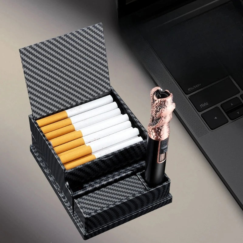 Auto-Eject Cigarette Case – 40-Stick Portable Metal Holder