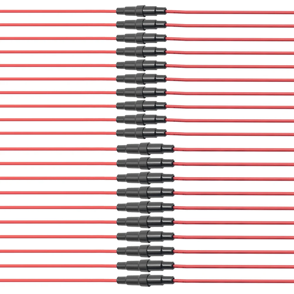 10-Pack 22AWG Glass Tube Fuse Holder 5x20mm & 6x30mm Screw Glass Fuse Holder Oasis Select