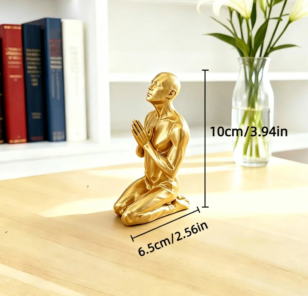 Minimalist Kneeling Prayer Man Ornaments Muscular Human Statue Meditation Male Home Office Table Yoga Room Decor Spiritual Gifts Oasis Select pray 5