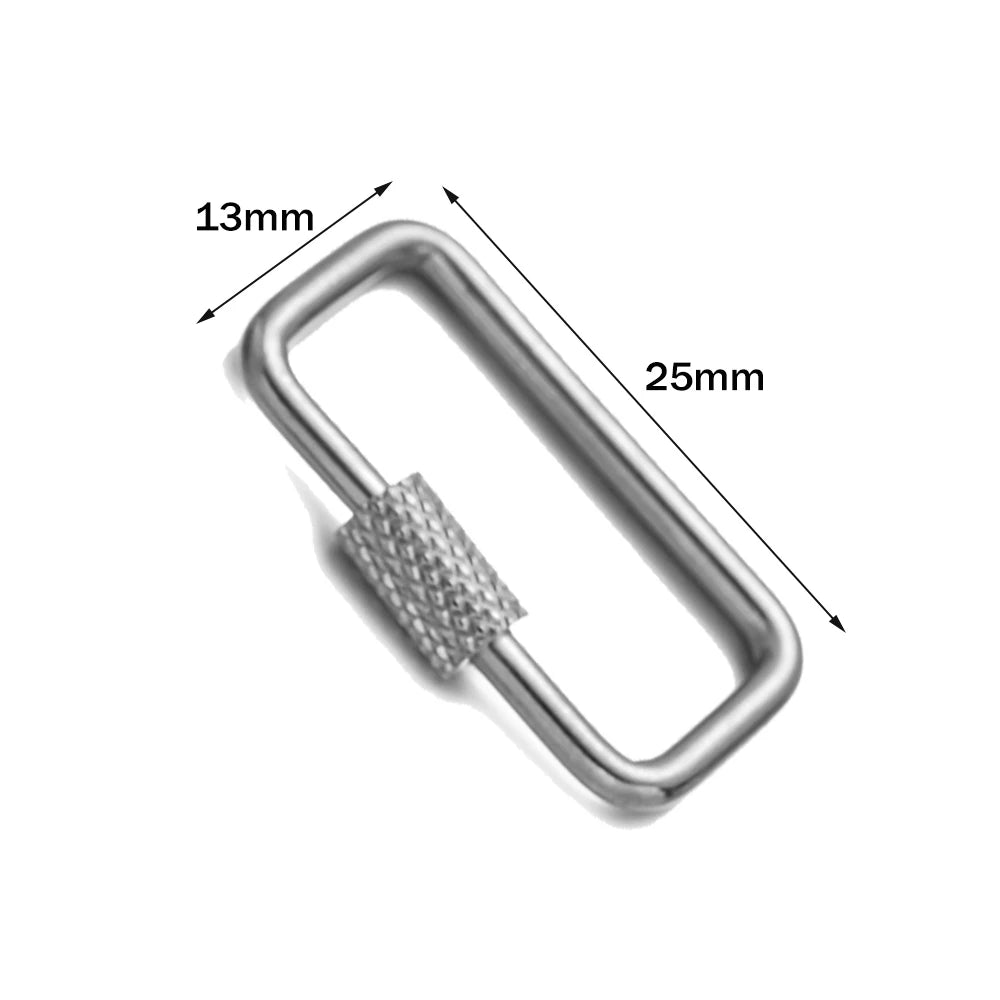 5pcs/Lot Stainless Steel Fastener Carabiner Screw Clasps Connectors For DIY Neckalce Bracelet Keychain Jewelry Making Supplies Oasis Select Q