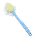 2-in-1 Double-sided Long Handle Shower Brush Body Clean Bath Brush Exfoliating Soft Bristle Shower Cleaning Tools Oasis Select blue