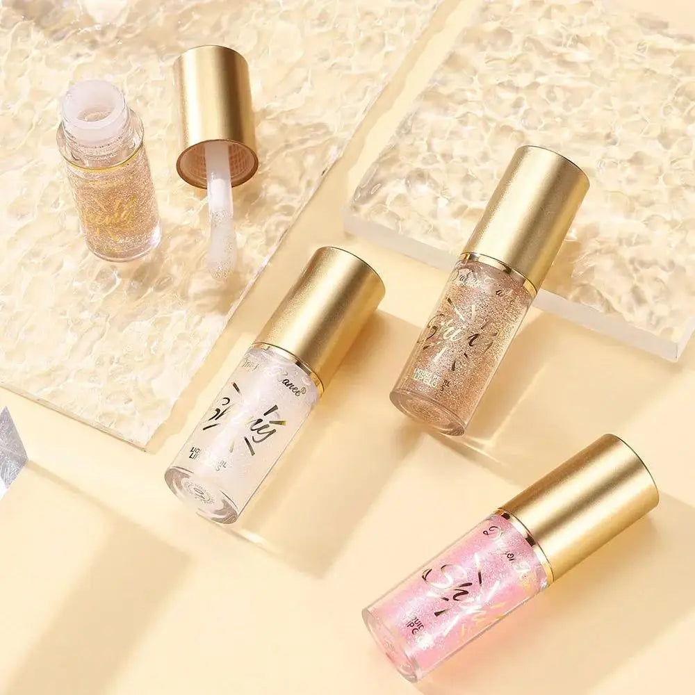 Dragon Ranee Pearl Lip Gloss Set – Shimmer Mirror Glitter Lip Oil