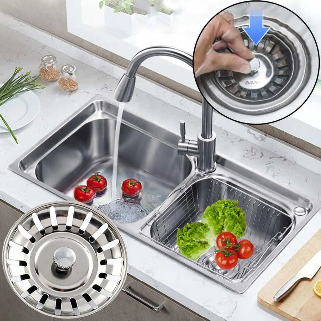 80MM Kitchen Sink Strainer Basket Old Style Drain Cover Replacement Filter Mesh Stopper for Food Waste Sink Accessories Oasis Select