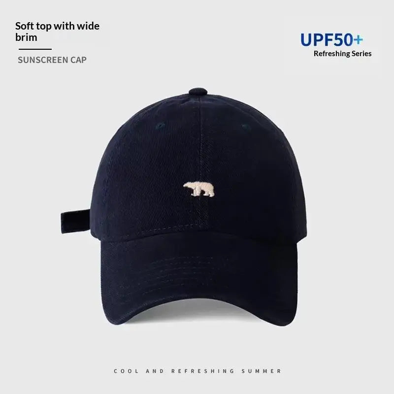 Unisex Bear Design Baseball Cap – Adjustable Soft Curved Brim Baseball Cap Oasis Select Navy blue