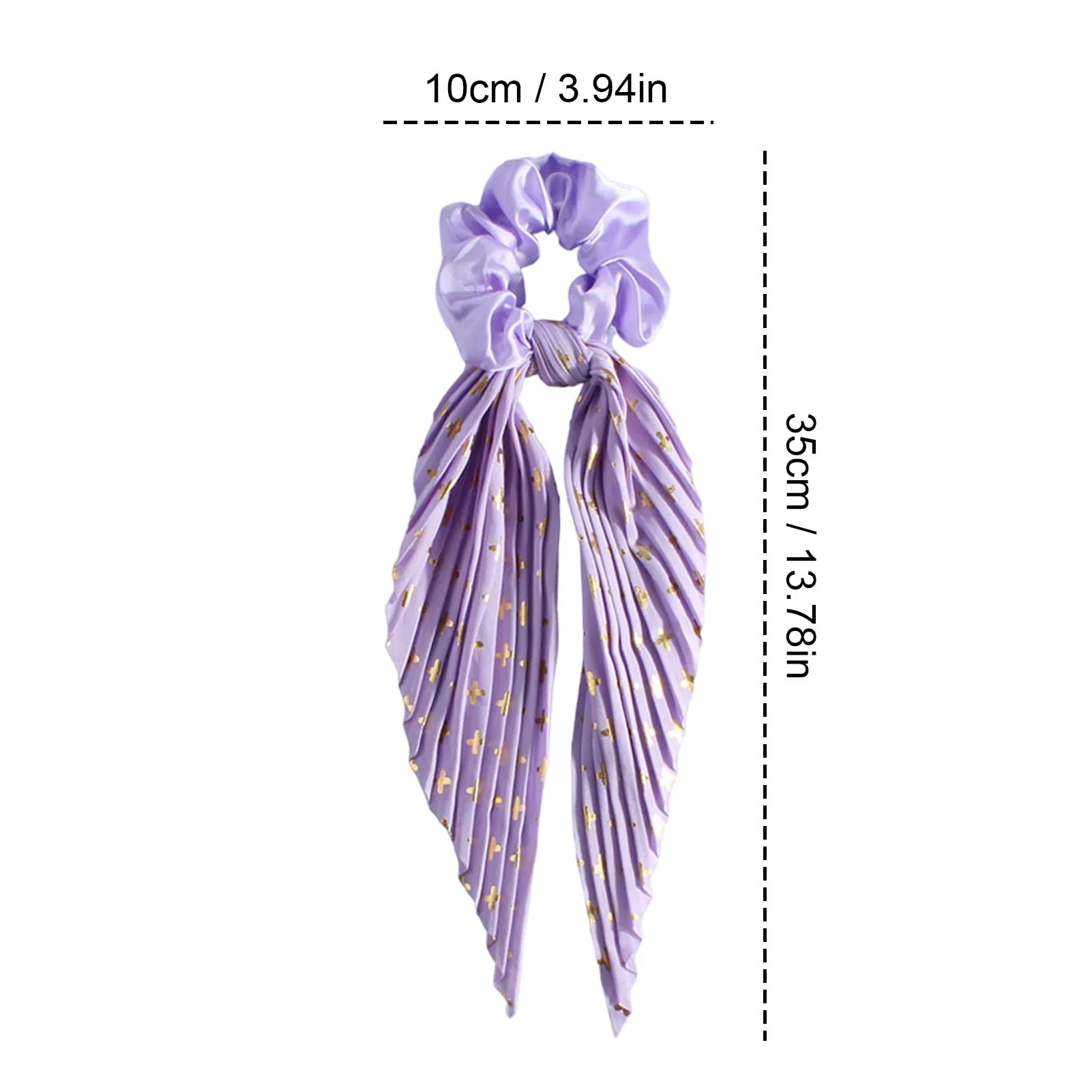 Hair Ropes Flower Print Scrunchies Long Hair Rope Hair Ties For Women Ponytail Scarf Sweet Elastic Hair Band Hair Accessories Oasis Select Purple