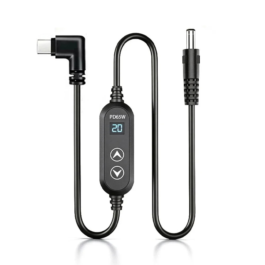 65W USB-C to DC PD Cable – 5V 9V 12V 15V 20V Universal Adapter