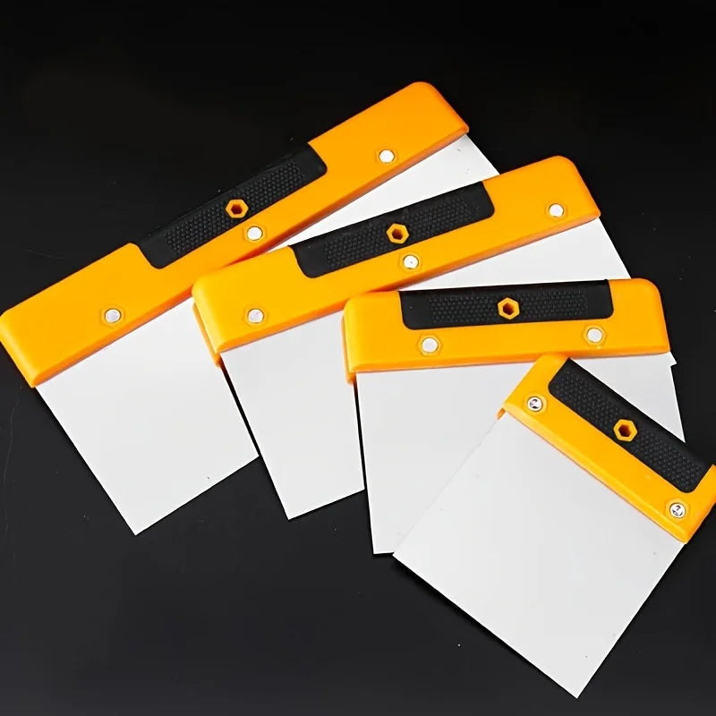 Stainless Steel Spatula Set- Metal Plaster Scraper, Wallpaper Scraper, Plaster Trowel, Repair Filling Trowel Tools Sizes Oasis Select 4PCS
