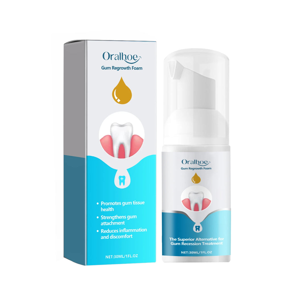 Gum Regrowth Foam Repair Gingival Remove Yellow Stain Relieve Dental Decay Whitening Teeth Oral Cleaning Protect Gum Care 30ml Oasis Select 30ml boxed