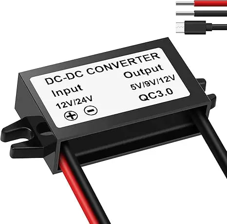 DC/DC 12V/24V Step Down To 5V USB Converter Quick Charge Buck Charging Module Buck Voltage Regulator Car Power Converter Adapter Oasis Select 3A With Type-C 12V 24V 5V
