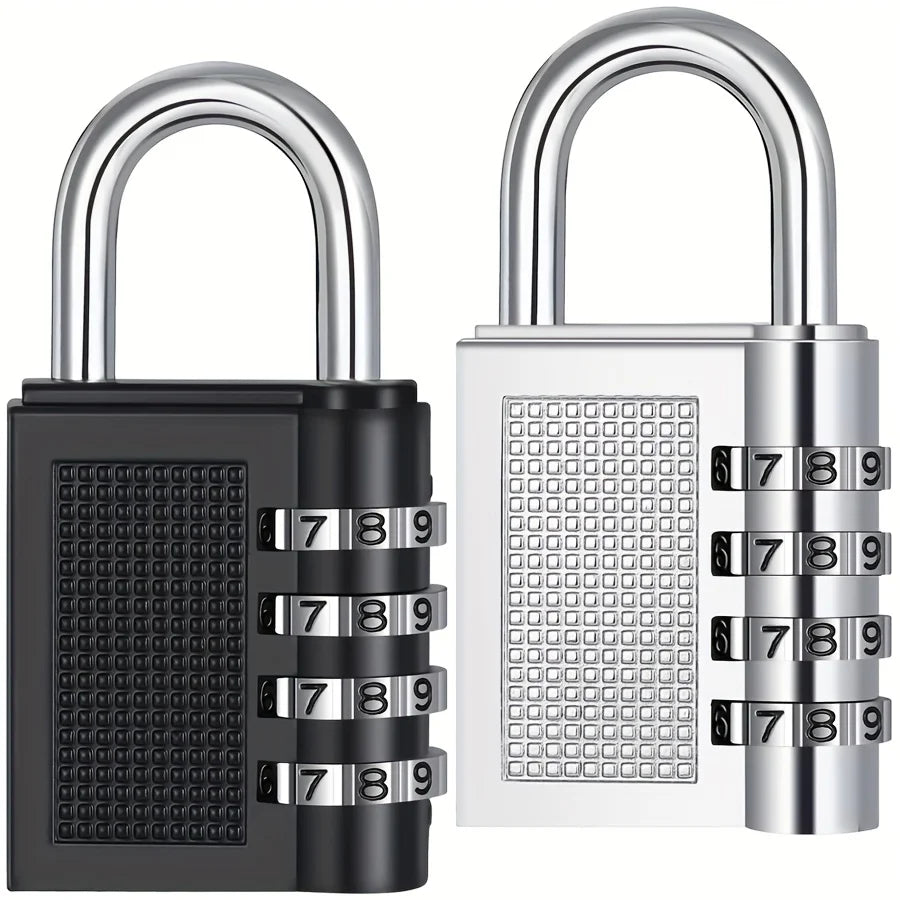2-Pack Heavy-Duty 4-Dial Combination Padlocks - Keyless Security Locks with 4-Number Code, Corrosion-Resistant Oasis Select 2pcs