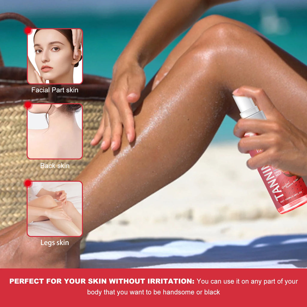 Eelhoe Strawberry Sunless Tanning Spray – Bronze Glow 100ml