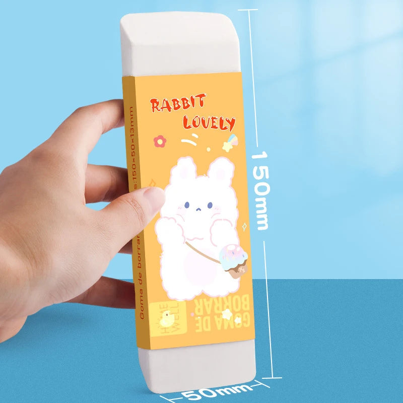 1pcs 150x50mm Large Cartoon Eraser for Kids Low Dust Giant Eraser Block Cute Creative for Elementary School Student Oasis Select A4