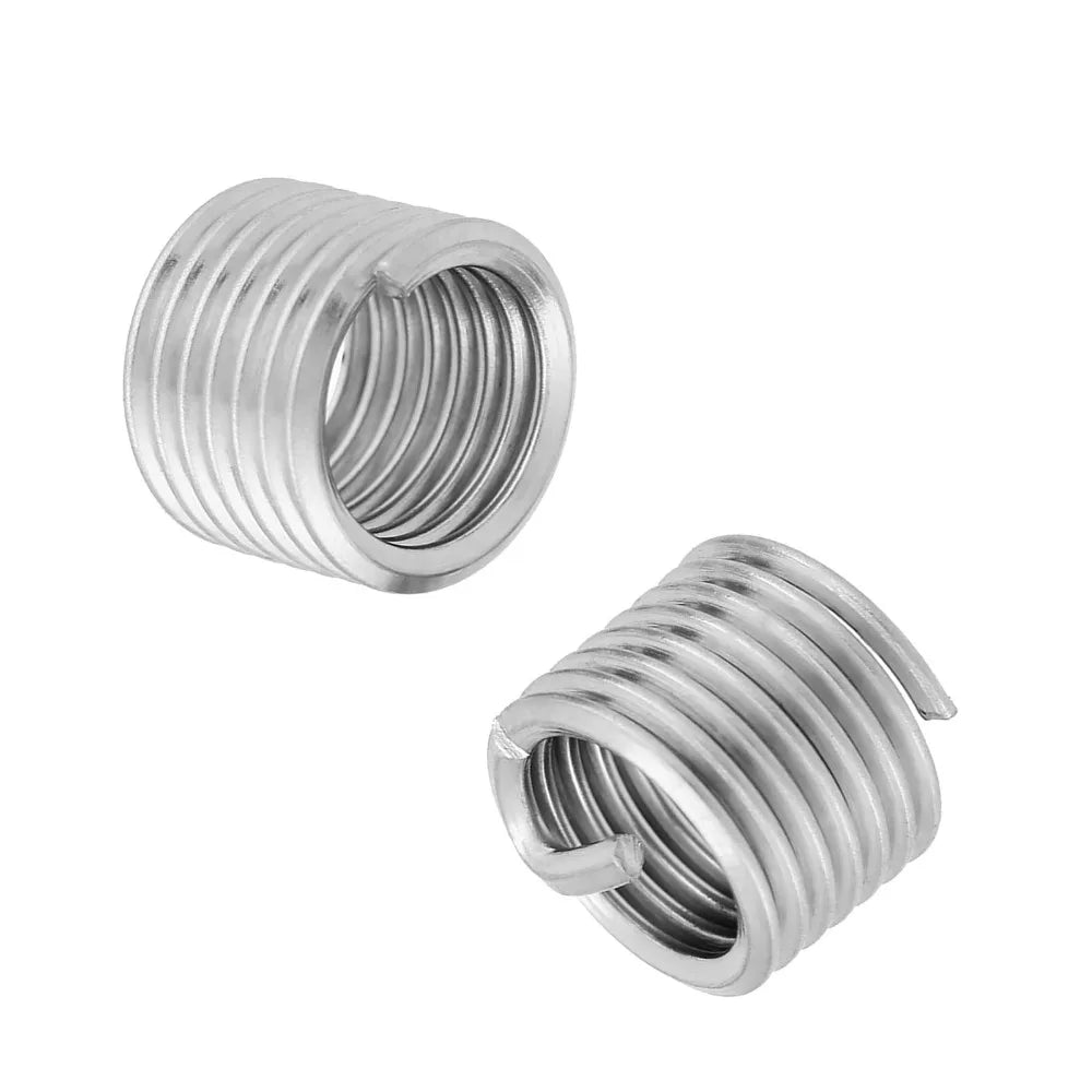 50pcs Stainless Steel Coiled Wire Helical Screw Thread Inserts M8 x 1.25 x 1.5D Length Oasis Select