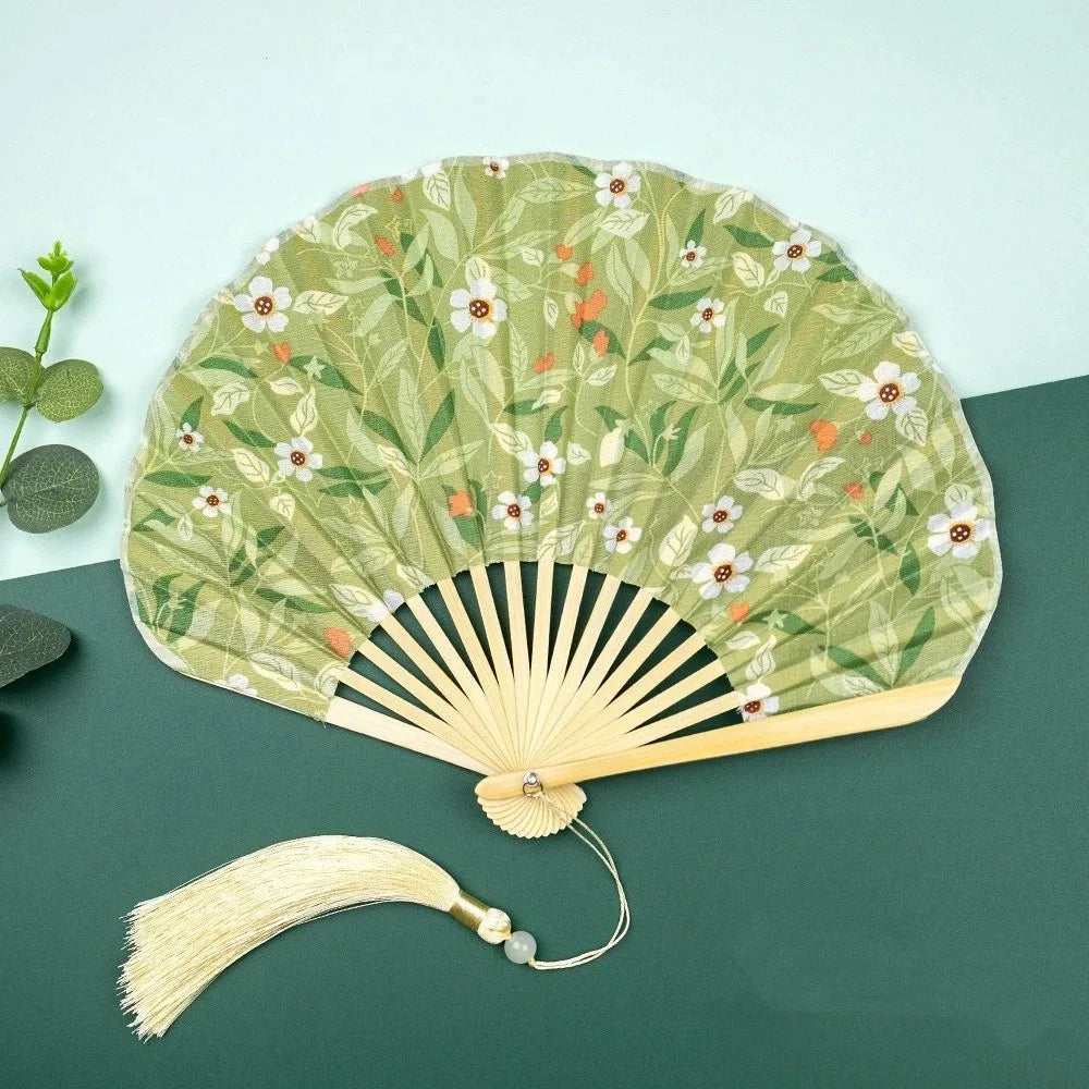 Decorative Retro Mini Shell Fan Lightweight Portable Chinese Style Fan with Tassel Handheld Fan Party Oasis Select Style 3