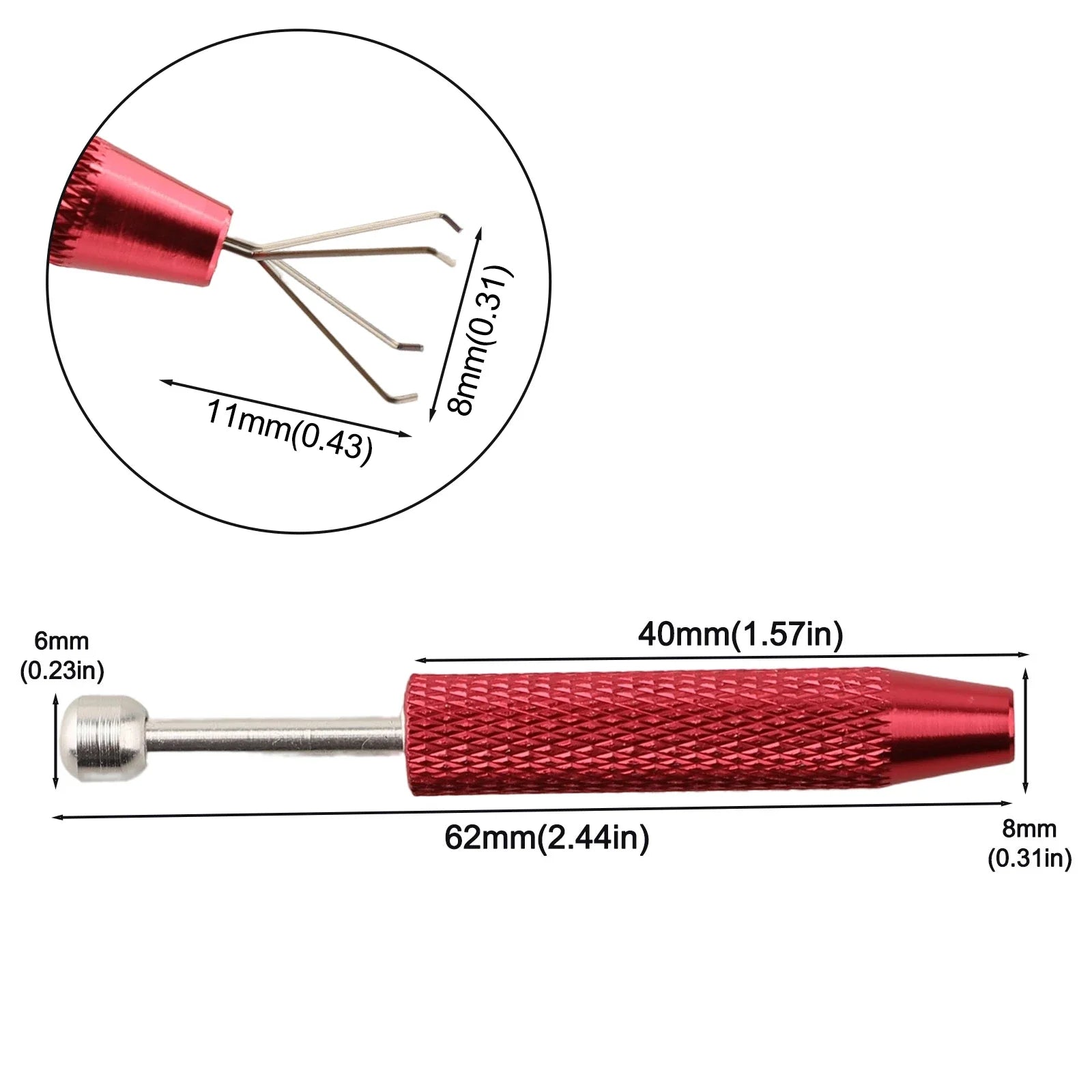 4 Claw Jewelry Grabber Tool Electronic Component Grabber Gems Prong Chip Gripper Tweezer Pick Up Pen Electronic Repair Hand Tool Oasis Select H