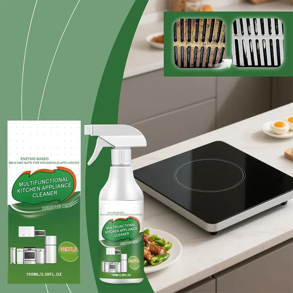 Kitchen Degreaser All-Purpose Heavy-Duty Powerful Refrigerator Cleaner Spray Protect Hand During Cleaning for Oven Counter Stove Oasis Select
