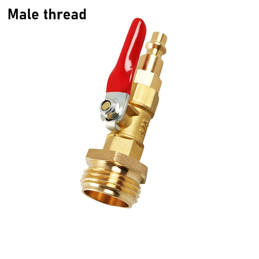 Brass Male Head Quick Aging 3/4 Inch Male Thread Suitable for RV1/4 Inch Quick Connector Explosion-proof Joint Oasis Select Male thread
