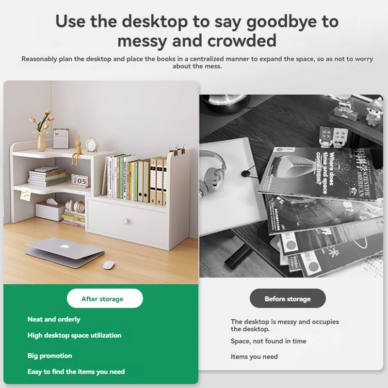 Bookshelf Office Desktop Storage Shelves Multi layer Scalable Shelves Student Desk Storage Boxes Small Bookcases Oasis Select