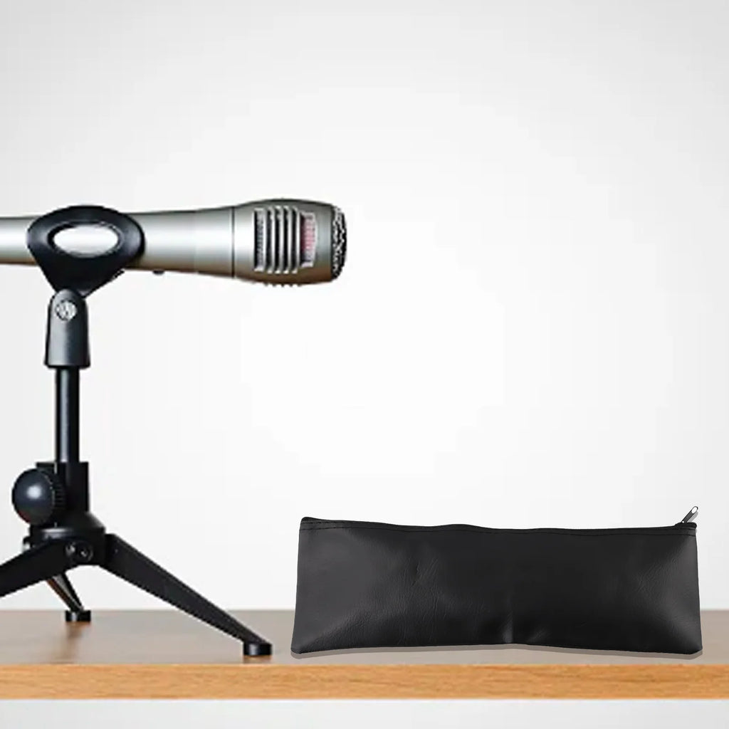 1pc Microphone Storage Bag Portable Soft Carry Bags Leather For Shure Wireless Handheld Microphone Protective Cover Accessories Oasis Select