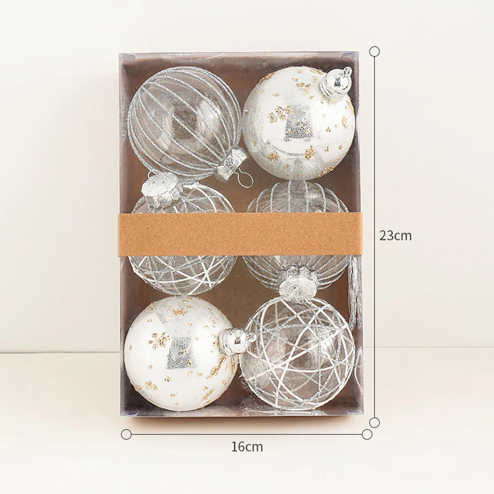 Plastic Christmas Ball Ornaments 3 15 inch 80mm Xmas Baubles Set for Holiday Tree and Event Decor Including Wedding and Party Oasis Select Silver 8cm 6 China Mainland