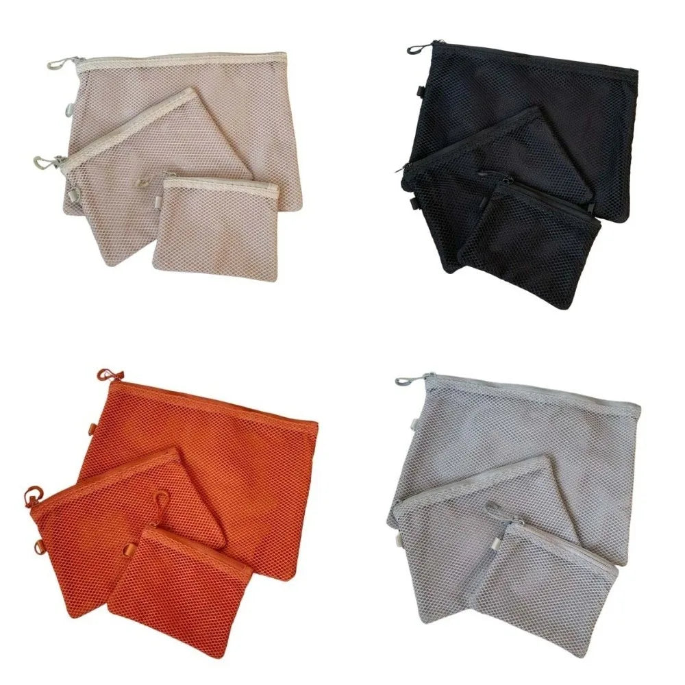 Mesh Makeup Storage Bag | Zipper Travel Cosmetics Organizer