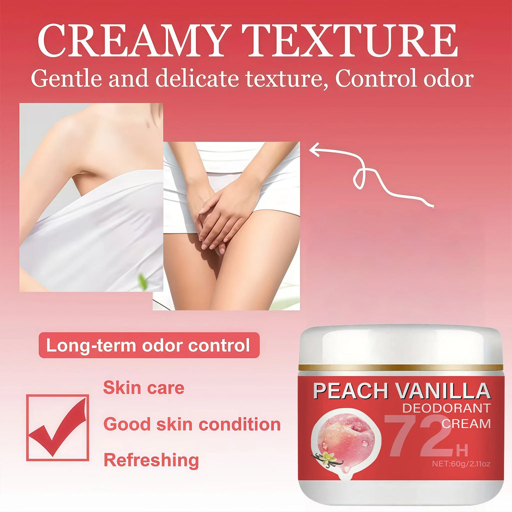 Peach Underarm Deodorant Cream – 72-Hour Freshness for Women