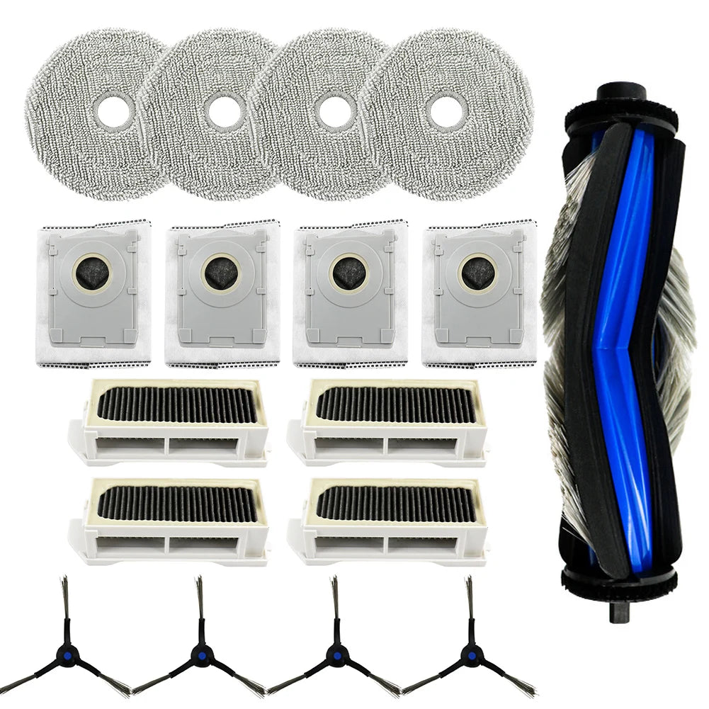 Main Roller Brush Side Brush Mop Cloth Dust Bag Kit For ECOVACS For Deebot For Mini Robot Vacuum Cleaner Replacement Parts Oasis Select 1set
