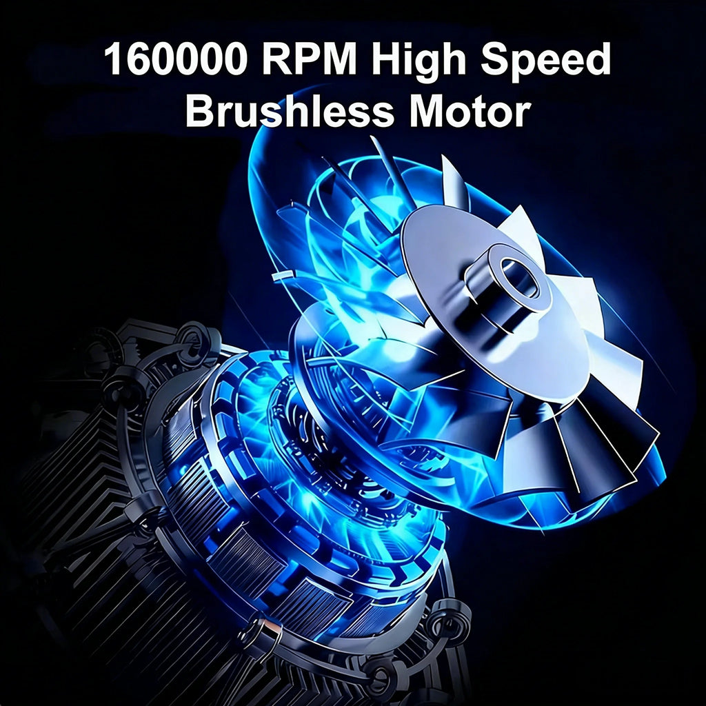 Handheld Turbo Jet Fan – 160,000 RPM Brushless, 10000mAh USB