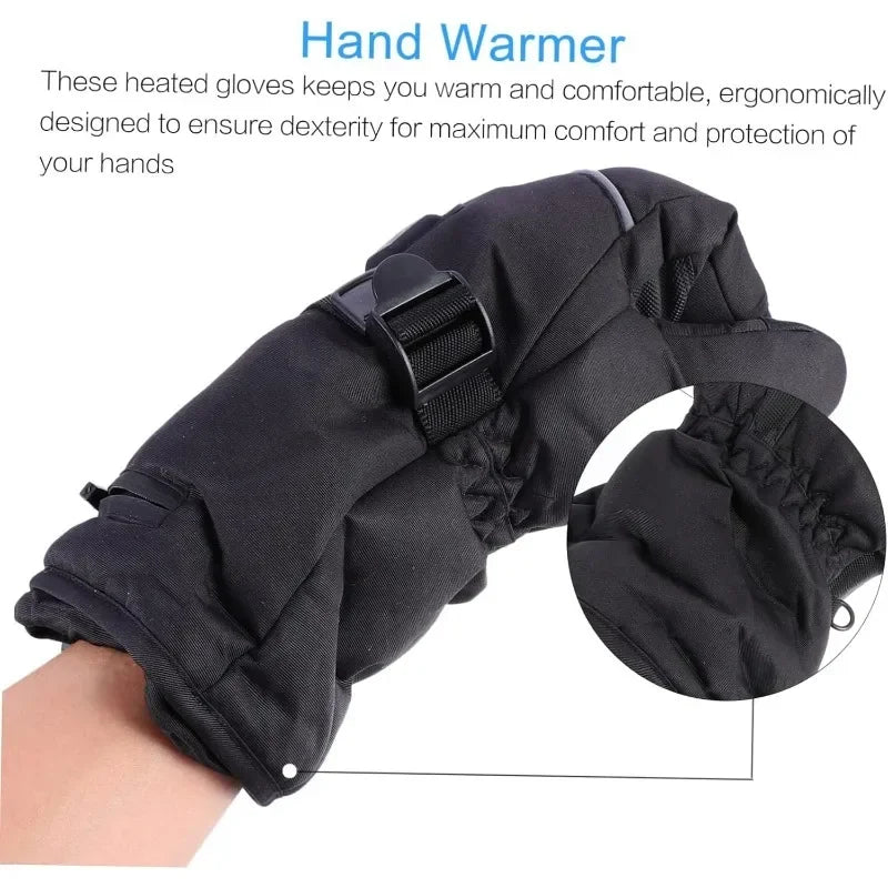 Heating Gloves Electric Heated Winter Waterproof Skiing Gloves Touch Screen Motorbike Racing Riding Gloves Cold Protection Oasis Select