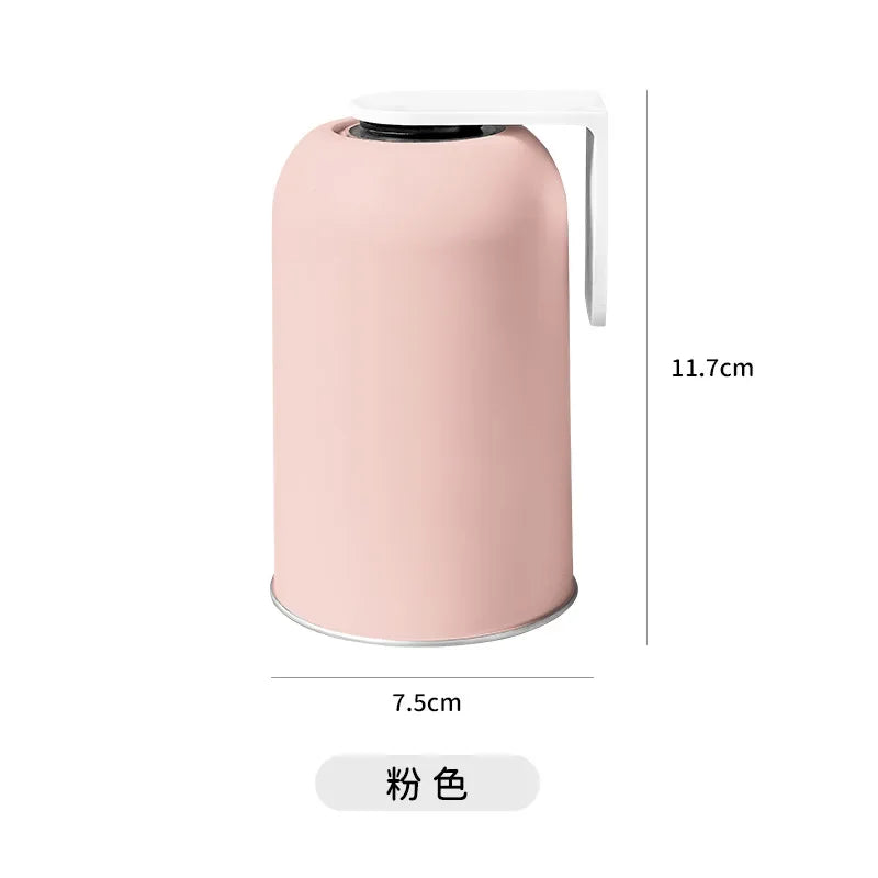 Magnetic Mouthwash Cup 304 Stainless Steel Tooth Brushing Cup Wall Mounted No Punching Household Water Cup Large Capacity New Oasis Select pink