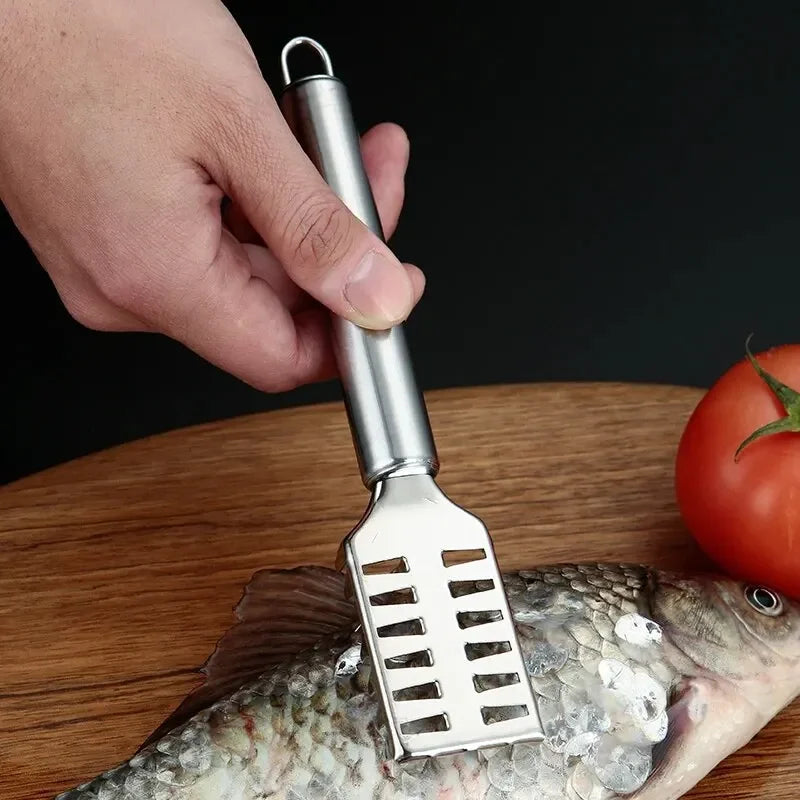 1PC Stainless Steel Fish Scale Knife Scale Scraper Sawtooth Scraping Boning Filleting Cut Scrape Dig Maw Knife Oasis Select