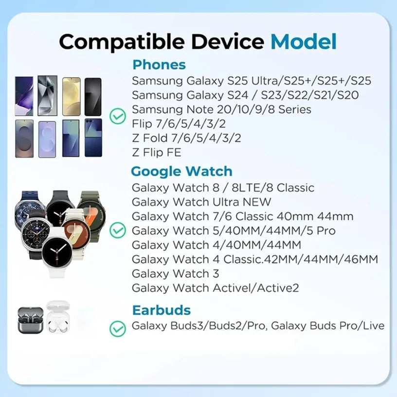 Multifunctional 3 in 1 Desktop Fast Wireless Charger for Samsung S24 S23 S22 Note 20 Z Flip Z Fold for Galaxy Watch 7 6 5 Pro 4 Oasis Select