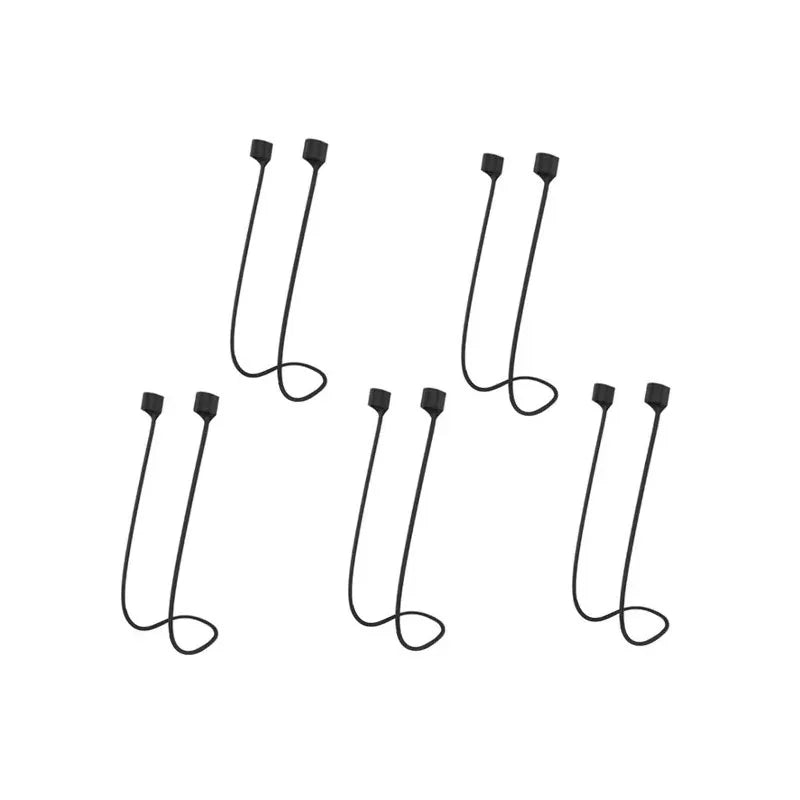 1-5pcs for AirPods Magnetic Silicone Anti-lost Neck Strap Wireless Earphone String Rope Headphone Cord Earphone Accessories Oasis Select 5pcs Black No Magnetic