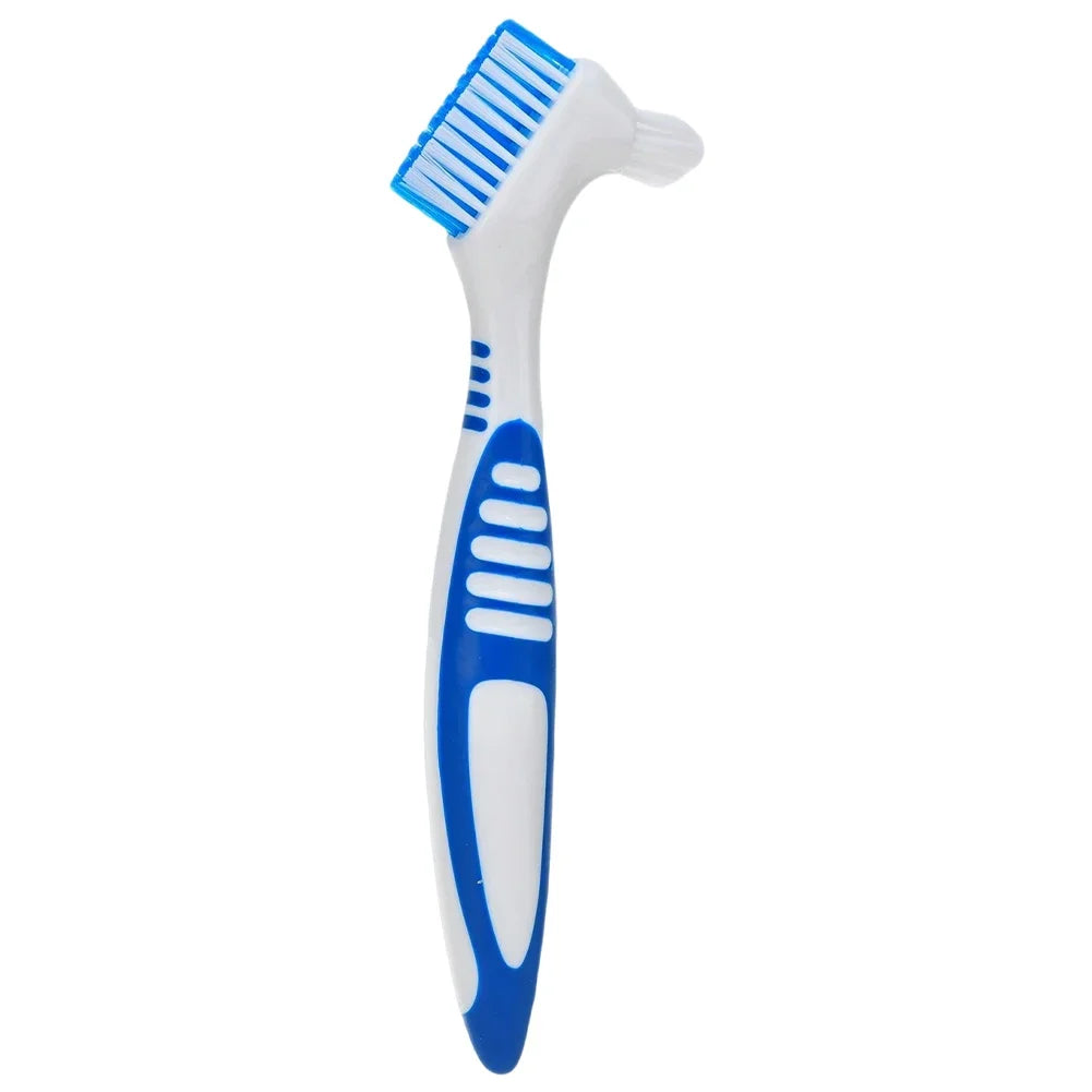 Double Sided Toothbrushes Portable Denture Brush Invisible Braces Orthodontic Retainer Descaling Cleaning Brush Supplies Tools Oasis Select Blue