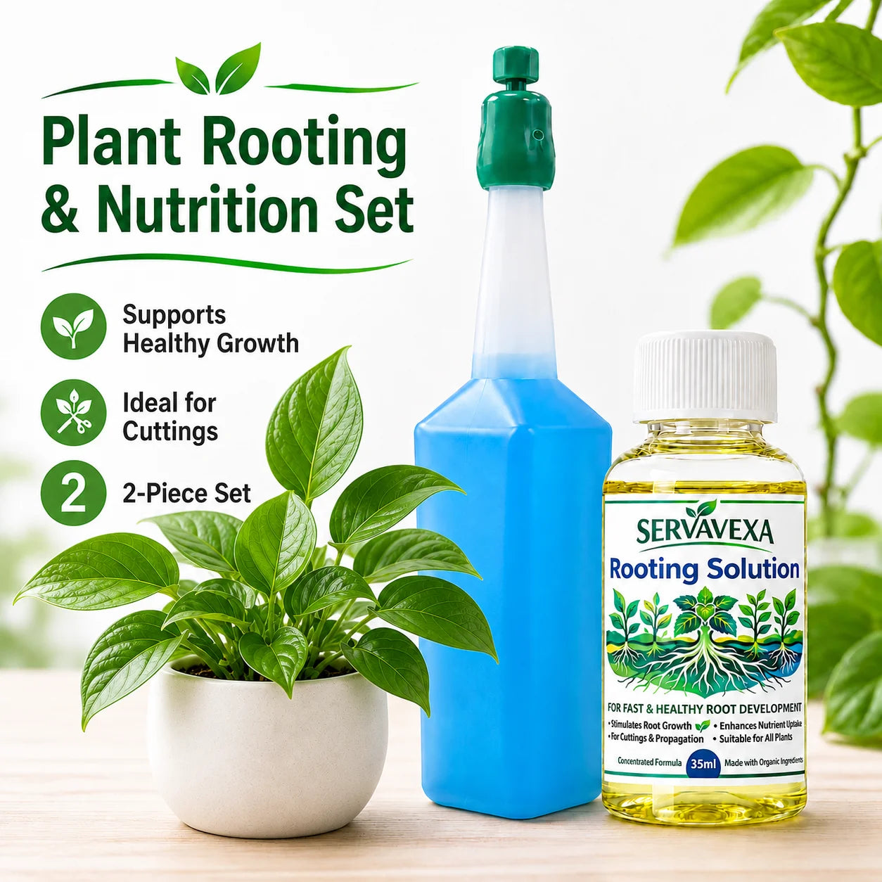 Plant Rooting & Nutrient Liquid Set – Boost Root Growth, Stem & Leaf Nutrition, Flowers, Ideal for Cuttings & Healthy Plants Oasis Select 4SET