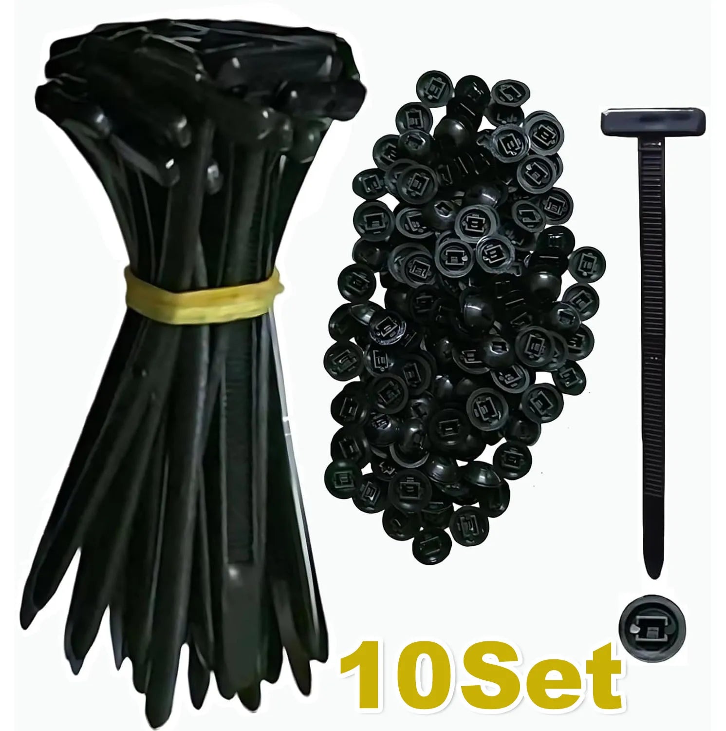 1-300PCS Nylon Universal Cable Tie Buckle Heavy Duty Self-Locking Nylon Zip Ties Holder Multipurpose Plastic Cable Ties Tool Oasis Select 10SET