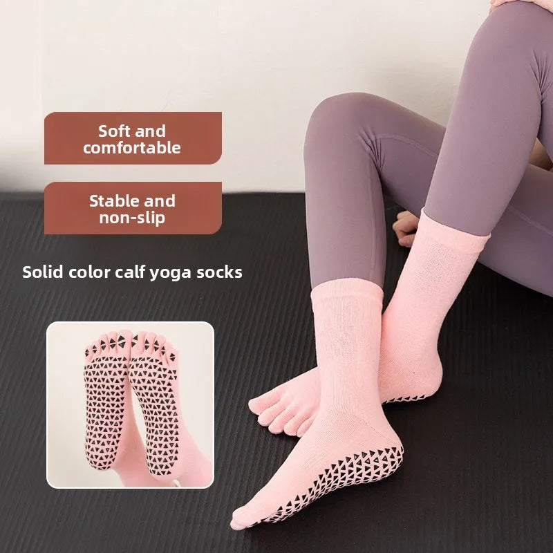 Yoga Socks Professional Non-slip Universal Indoor Sports Fitness Dance Socks Pure Cotton Sweat Absorbing Pilates Socks for Women Oasis Select
