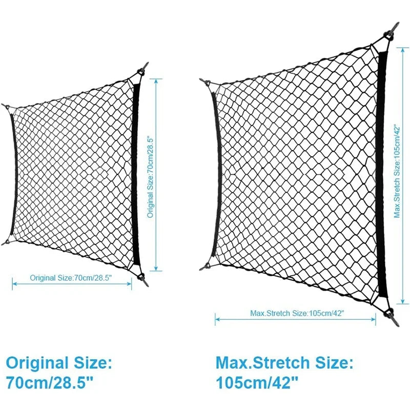 Nylon Car Rear Cargo Net Trunk Storage Organizer Net For Audi A1 A2 A3 A4 A5 A6 A7 A8 Q2 Q3 Q5 Q7 S3 S4 S5 S6 S7 S8 TT TTS Oasis Select