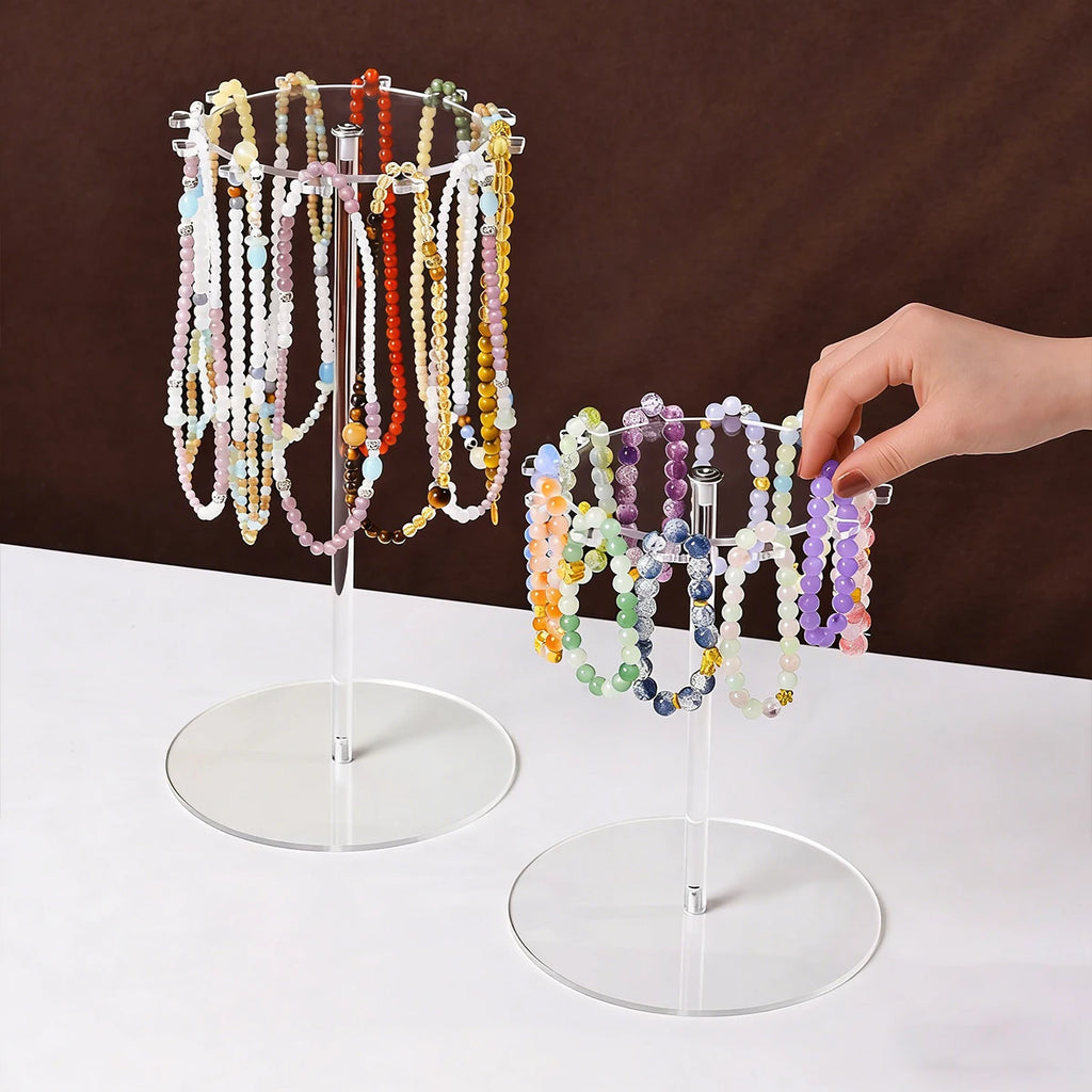 1pc acrylic transparent display stand for jewelry, suitable for dressing table tabletop bracelet anklet necklace storage rack Oasis Select