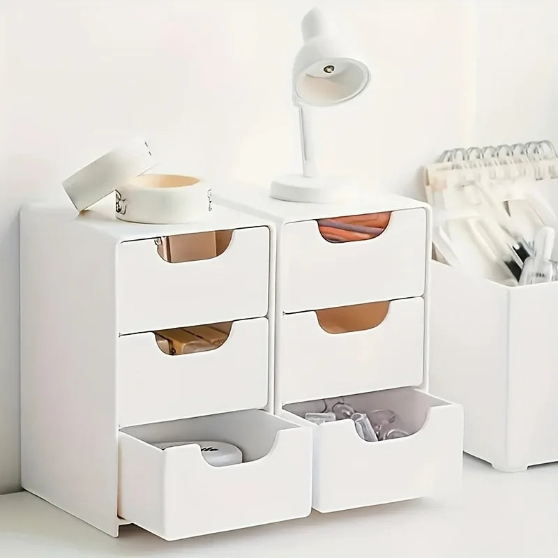 Mini Chic 3-Tier Drawer Organizer for Desk Perfect for Office Supplies, Jewelry Cosmetics Storage Desk Organizer Oasis Select