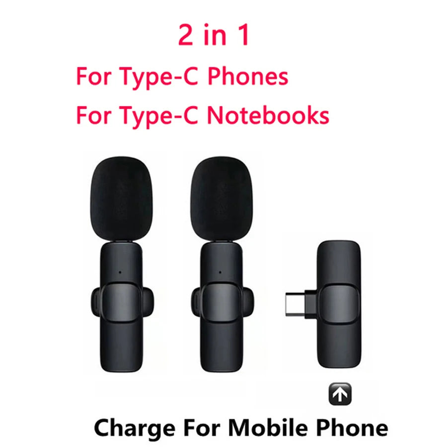 AyeBeau Dual Wireless Lavalier Mic for iPhone & Android