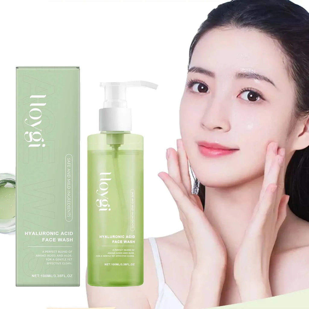 Hyaluronic Acid Cleansing Gel Pore Cleaning & Hydrating Non-Drying Face Wash Exfoliating Moisturizing Formula Facial Cleansing Oasis Select