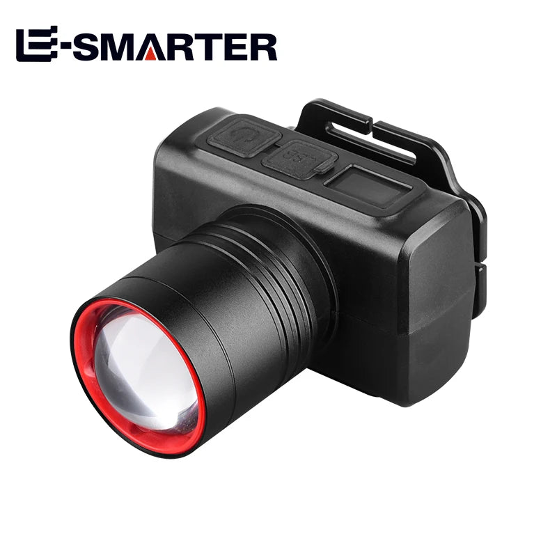 High Brightness LED Headlight with Digital Zoom Outdoor Strong Light Charging Headlight Long Endurance for Camping And Hiking Oasis Select