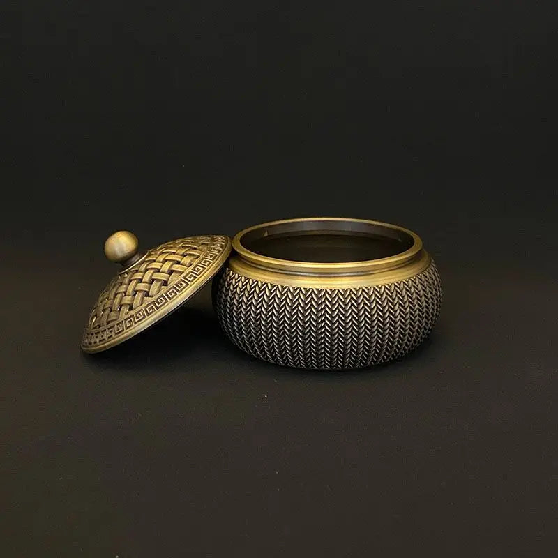 Brass Wheat Ear Stove Incense Burner Household Indoor Sandalwood Stove Decorative Metal Hollow Cover Stove Oasis Select