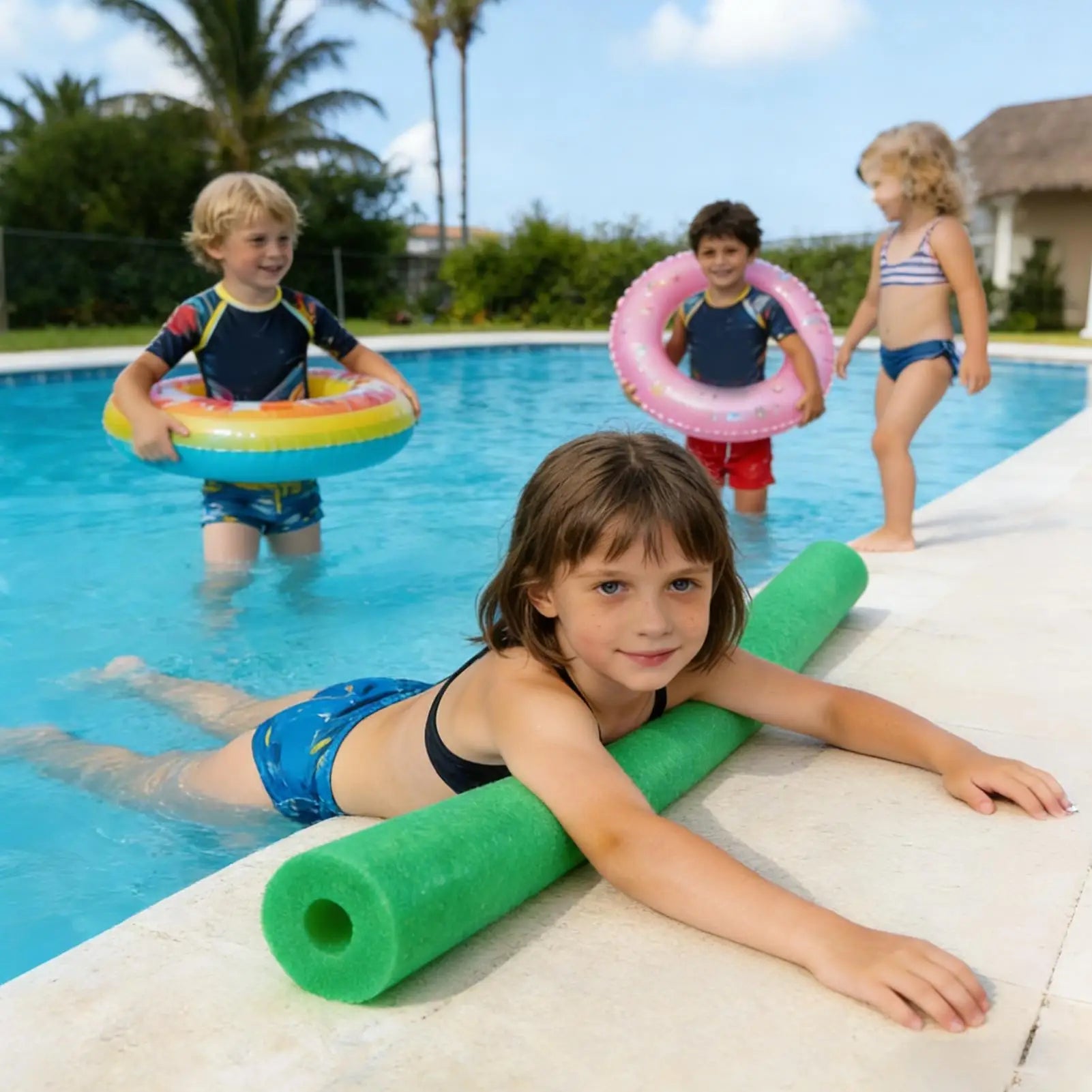 Pool Foam Sticks Long Hollow Soft Buoyancy Safe Easy Use Stick for Beach River Relaxation Water Soft Foam Sticks Multi-Purpose Oasis Select